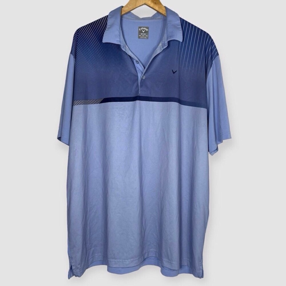 Callaway Opti-Dri Golf Polo Shirt Mens XXL 2XL Blue Activewear Performance